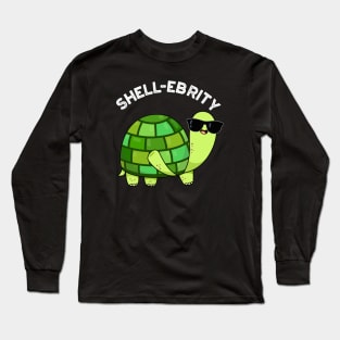 Shell-ebrity Funny Celeabrity Tortoise Pun Long Sleeve T-Shirt